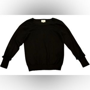 Black sweater frill and pearl sleeves by western collection medium